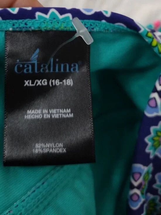 Catalina One Piece Swimsuit Multicolor Print Size XL (16–18) NWOT - Picture 6 of 9